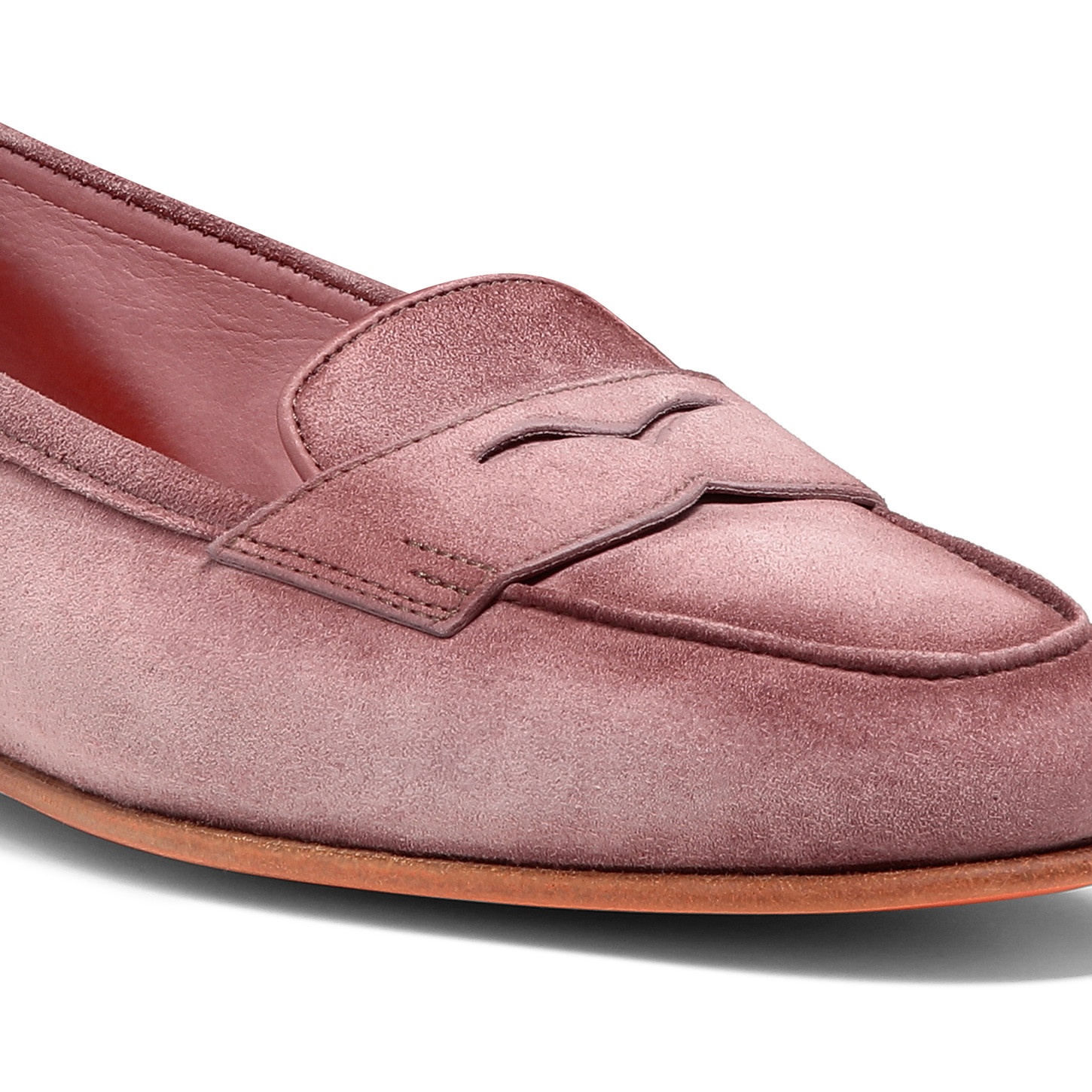 Women's pink suede Carla loafer - 5