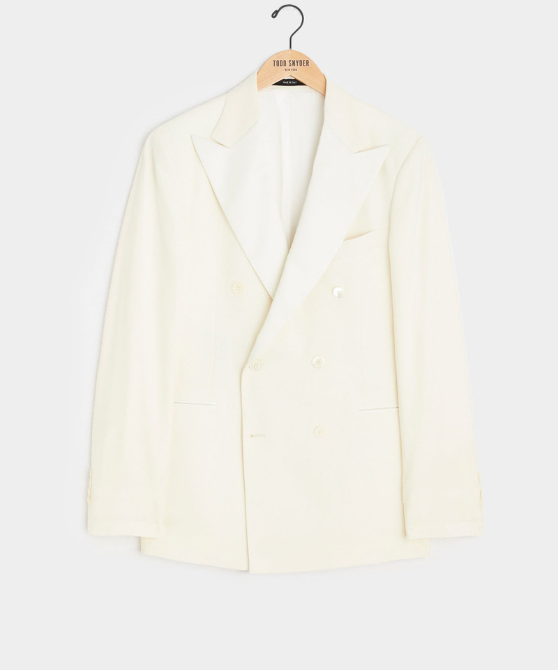 Italian Wool Double-Breasted Tuxedo Jacket 1