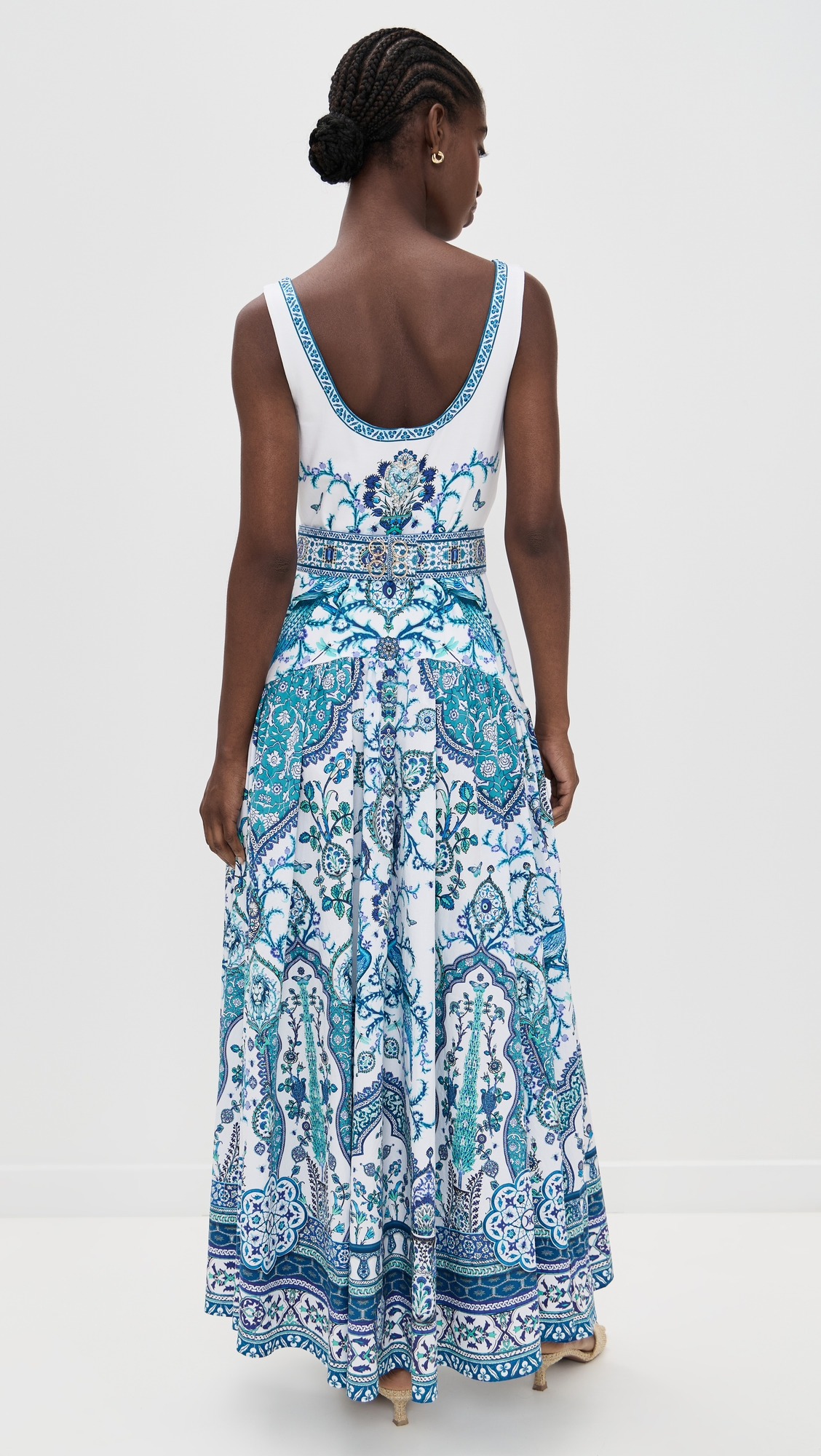 Jersey Tank Dress with Contrast Skirt - 2