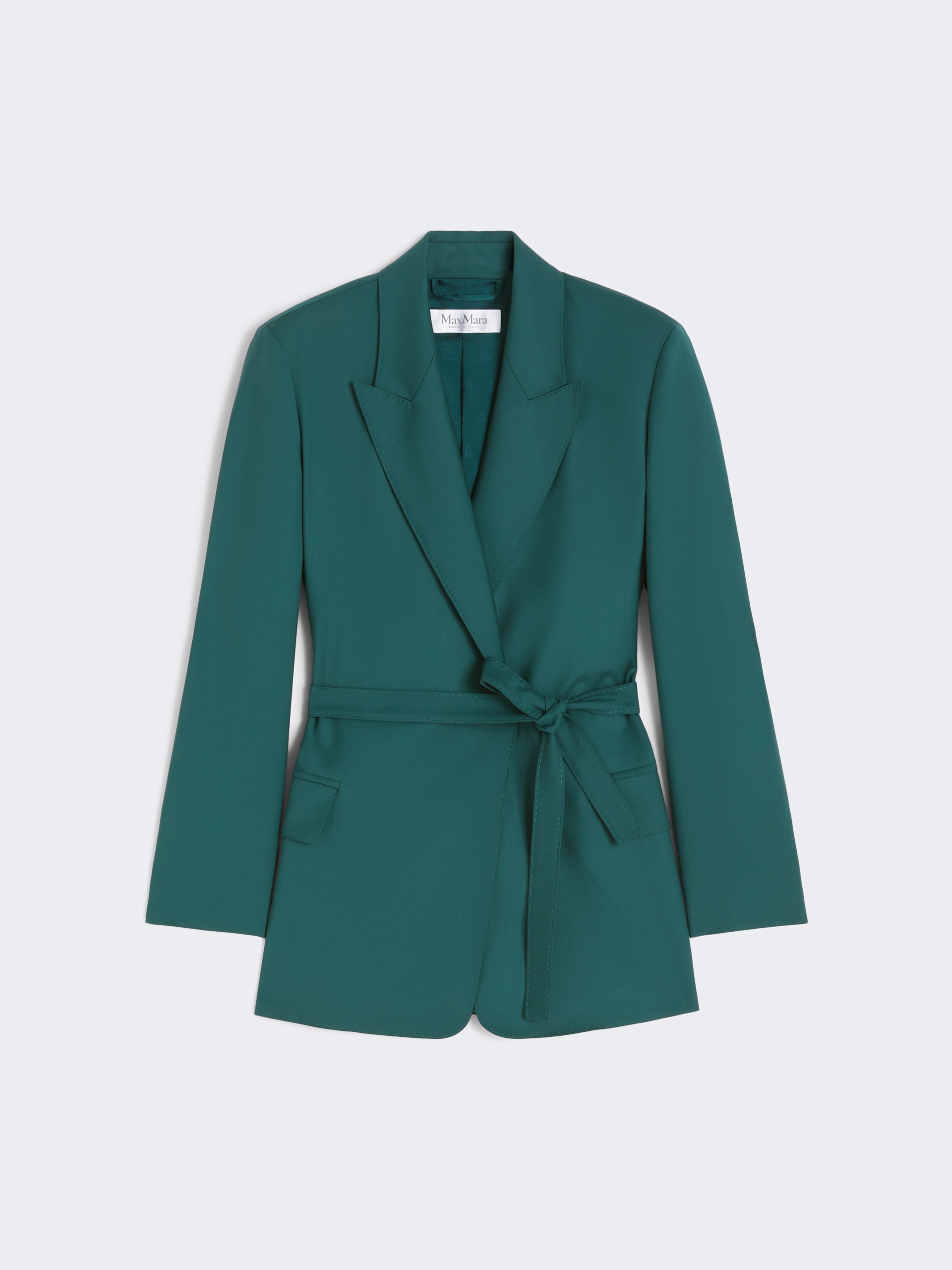 TALENTO Belted woollen cloth blazer - 1