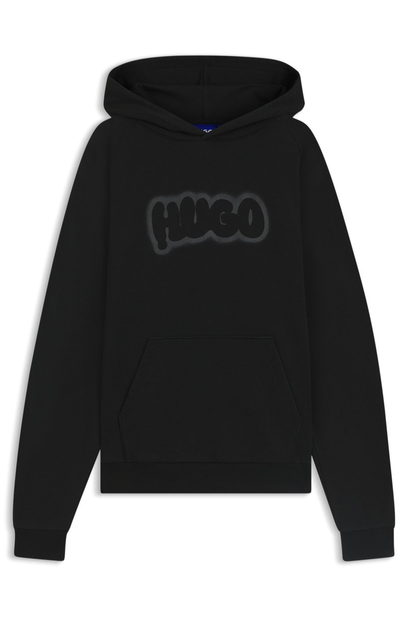 COTTON-TERRY HOODIE WITH AIRBRUSH LOGO 1