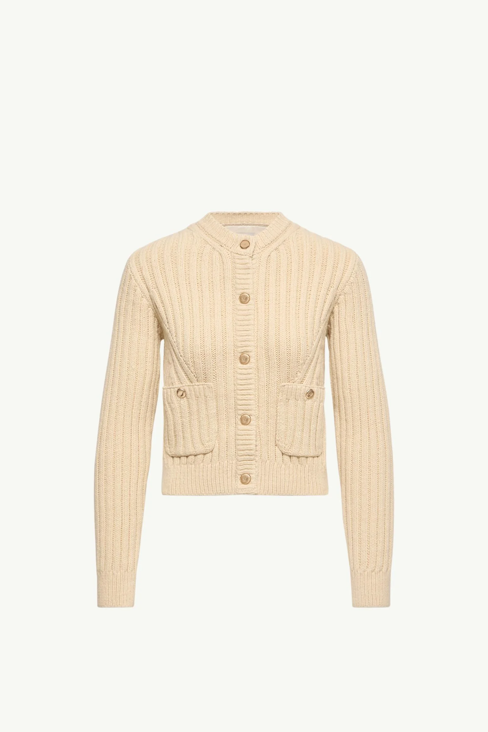 Cotton Padded Cardigan - 1