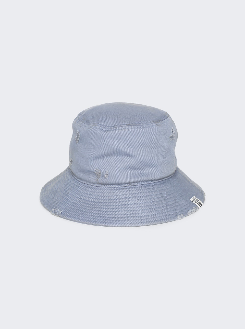Distressed Oversized Bucket Hat Blue - 1