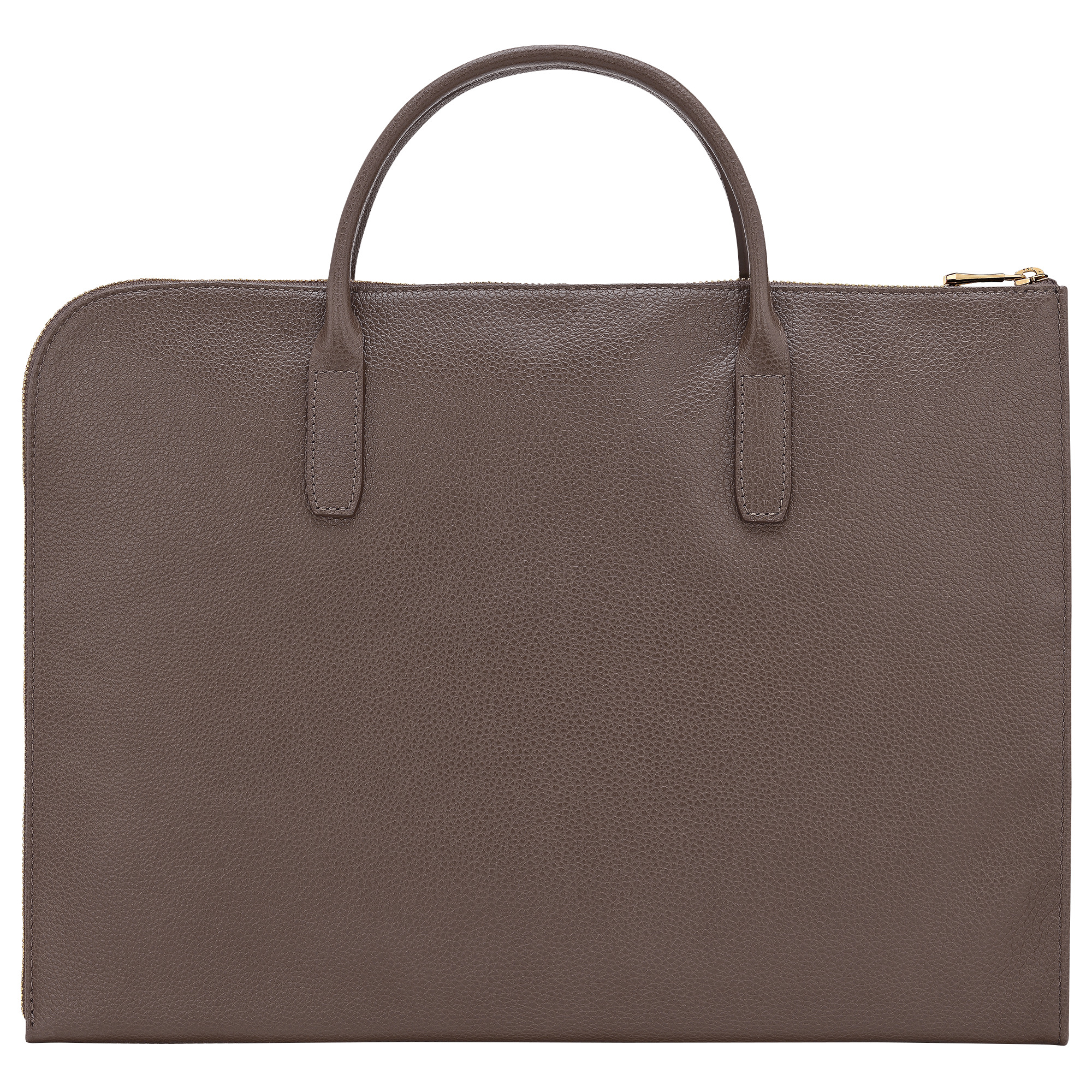 Le Foulonné S Briefcase Taupe - Leather - 4