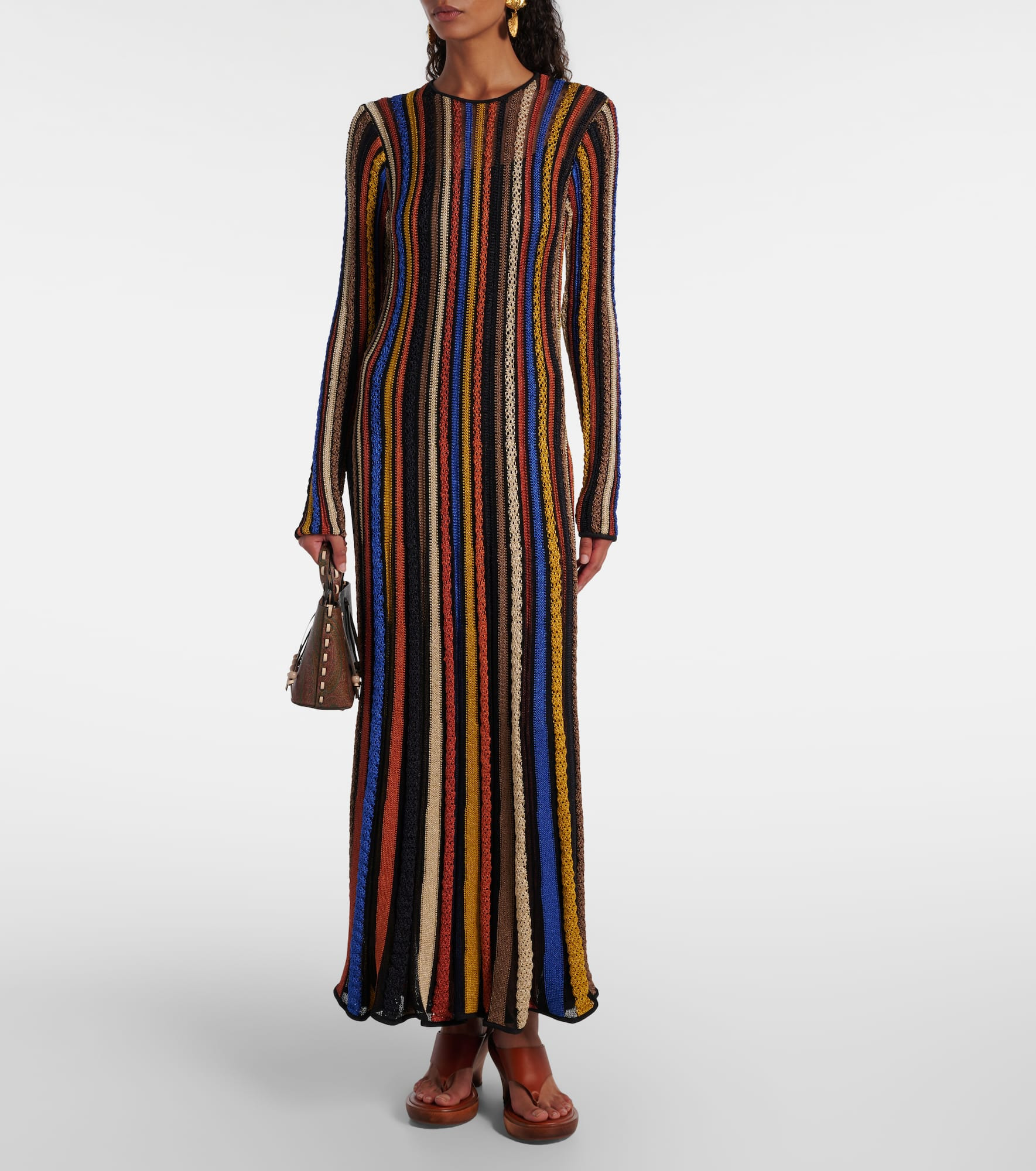 Albie striped lamé maxi dress - 2