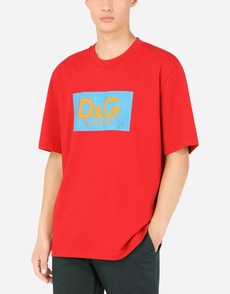 Cotton T-shirt with 3D D&G print - 4