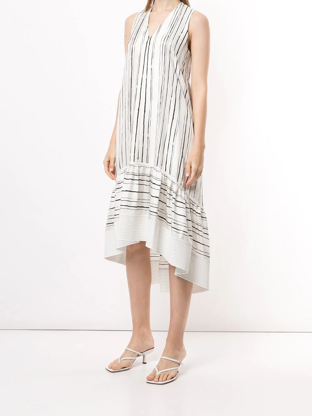 SL PAINTED STRIPE DRESS W HIGH-LOW HEM - 3