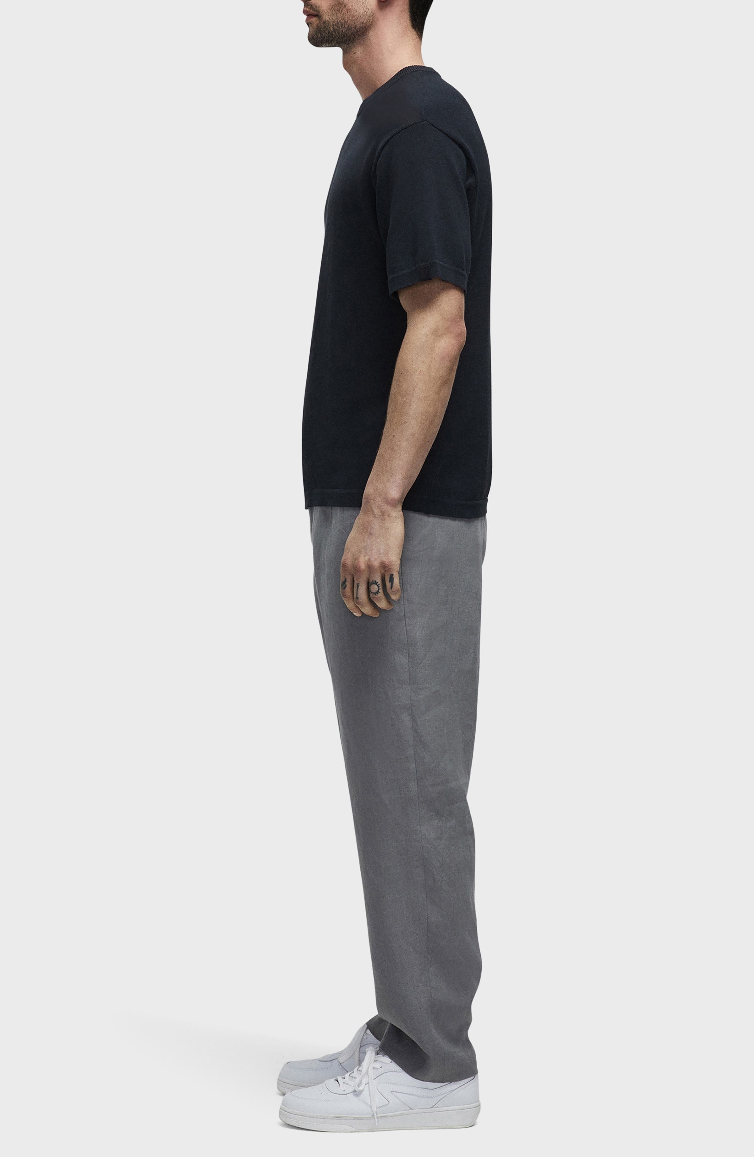 rag & bone Shift Linen Trousers in Slate at Nordstrom - 6