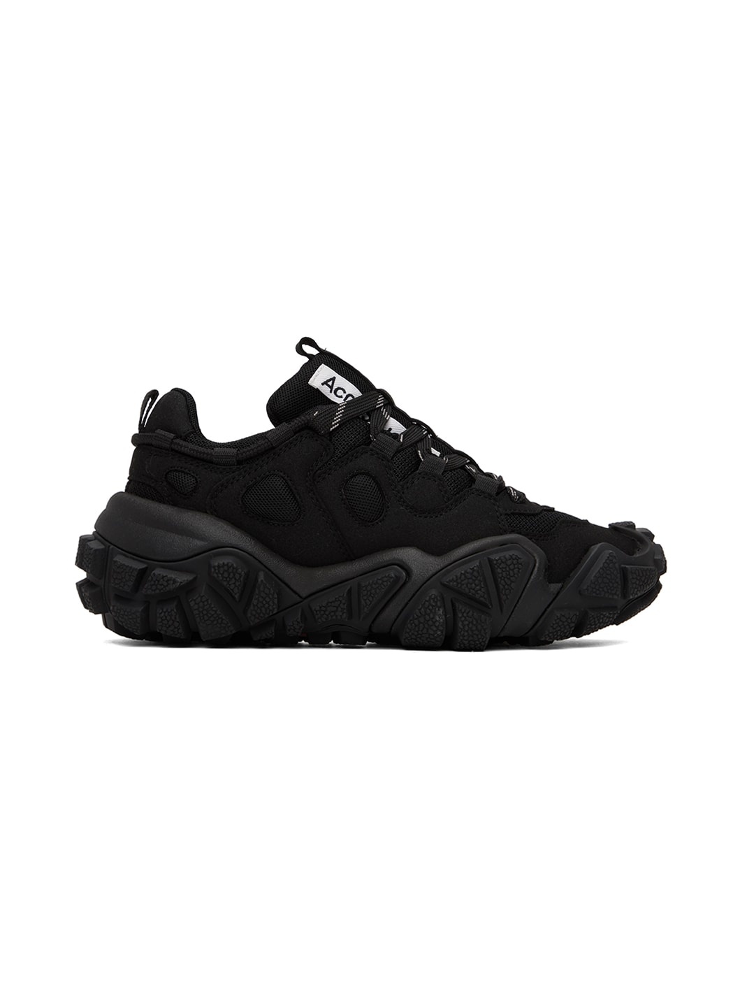 Black Chunky Mesh Sneakers - 1
