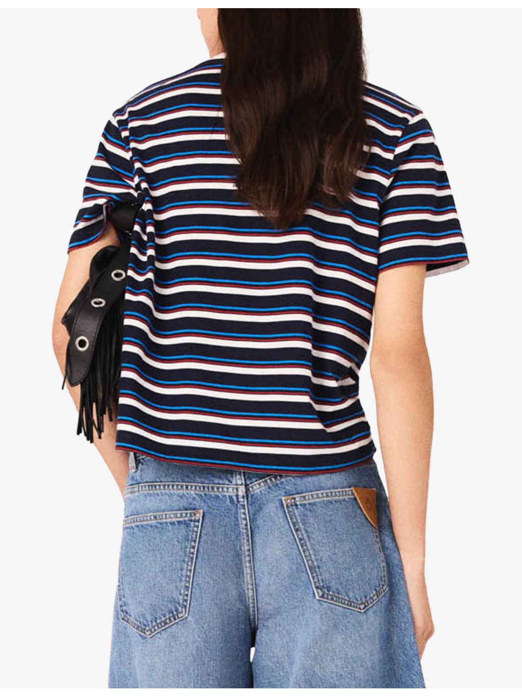 Striped Cropped Cotton-Jersey T-Shirt - 5