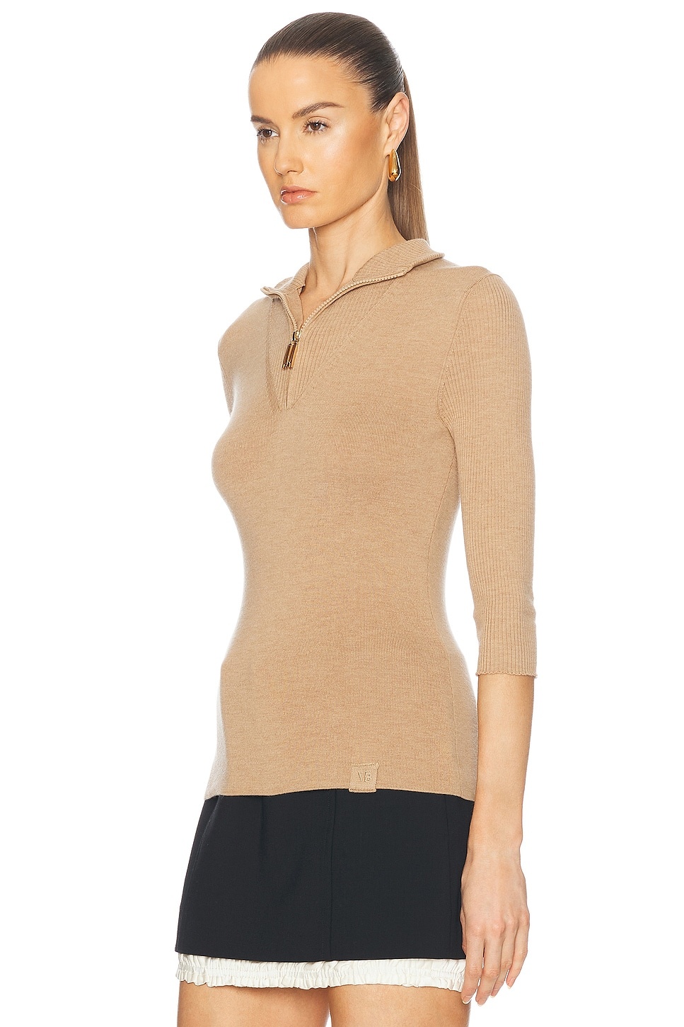 Half Zip Short Sleeve Top - 3