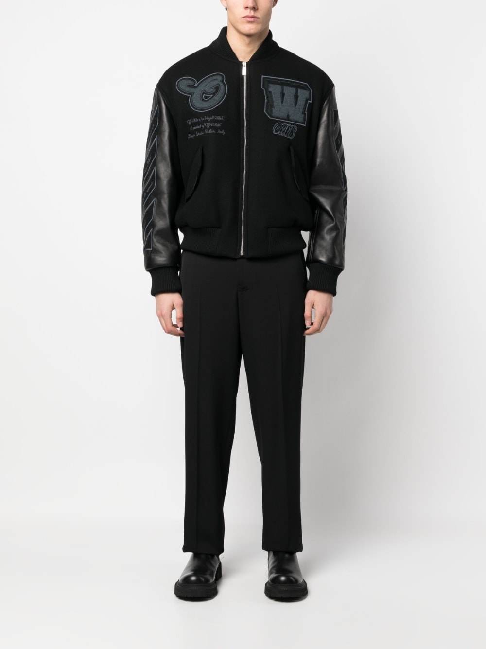 appliqué bomber jacket - 2