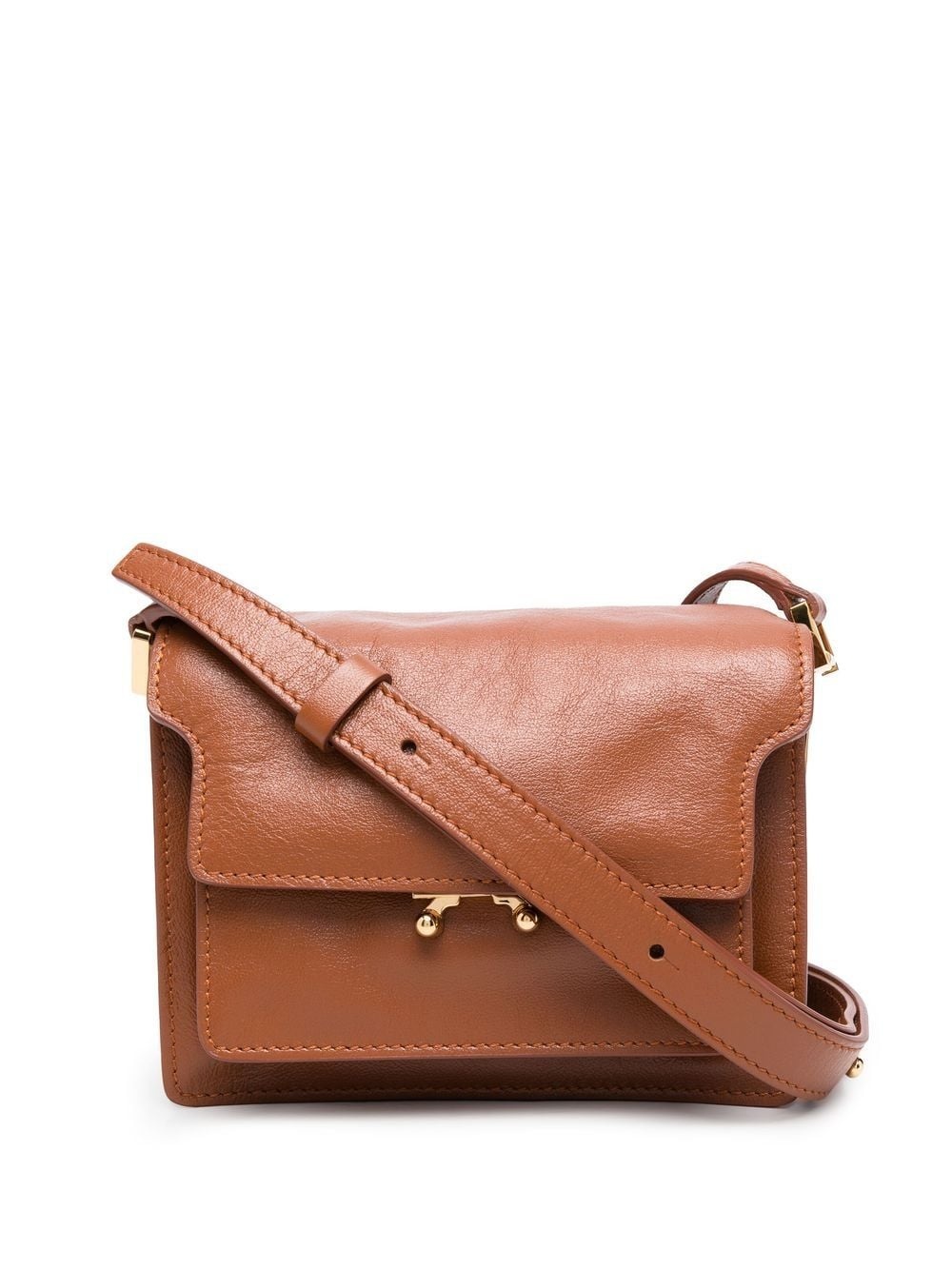 Trunk leather satchel bag - 1