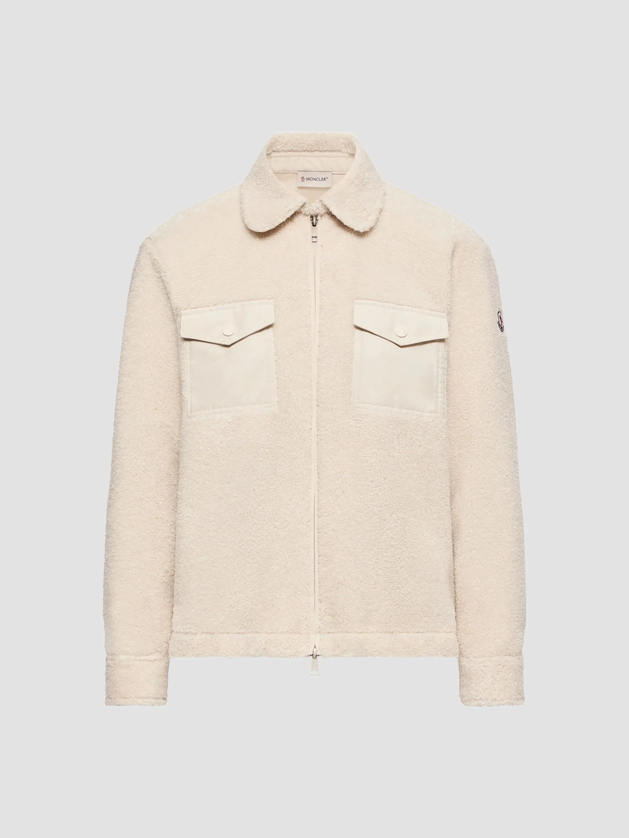 Women's Jacket in Fleece - Light Beige - 1
