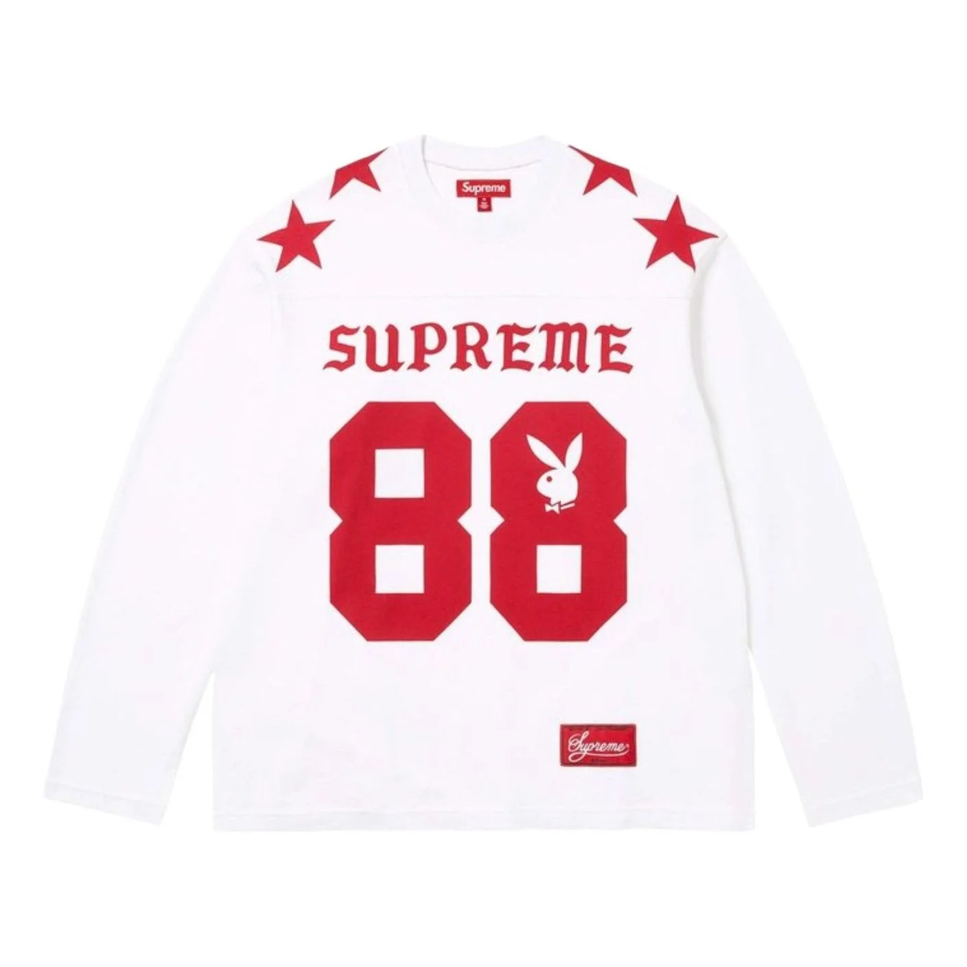 Supreme x Playboy SS26 L/S Football T-Shirt 'White' SUP-SS26-043-WHT - 1