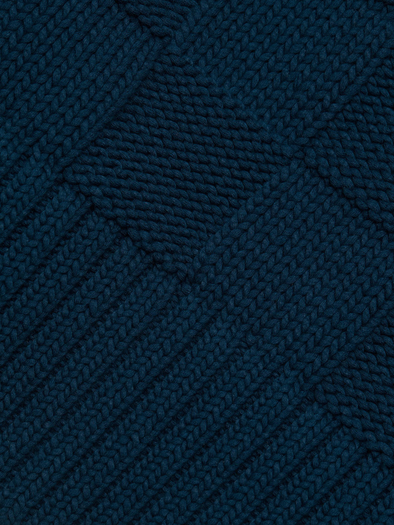 Women's Check-Knit Stretch-Cotton Sweater - Midnight 7