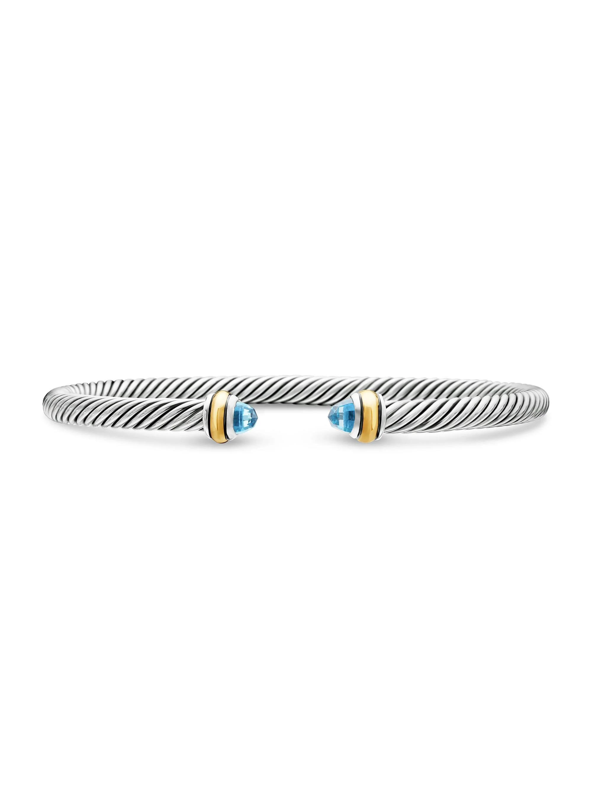 Women's Cable Classics Color Bracelet with 18K Yellow Gold - Blue Topaz - 1