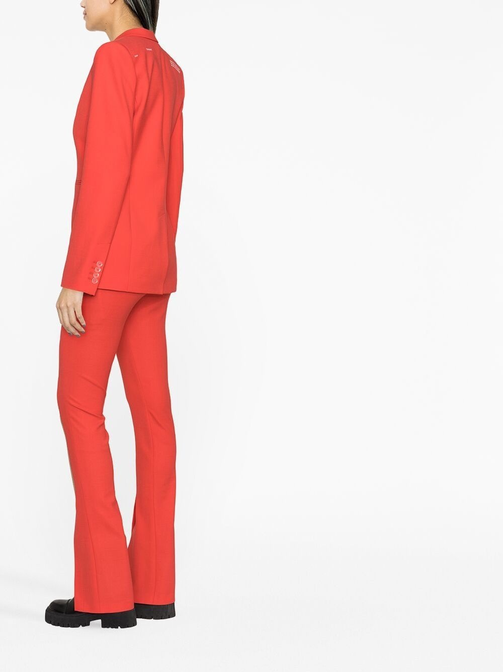 notch-lapel buttoned blazer - 3