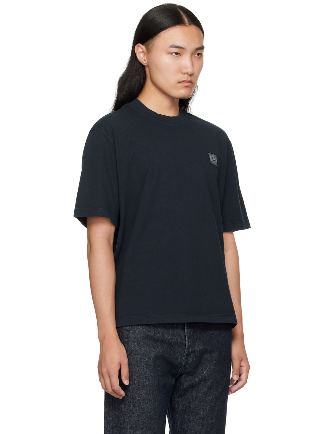 Navy 2100025 Combed Organic Cotton Jersey T-shirt - 2