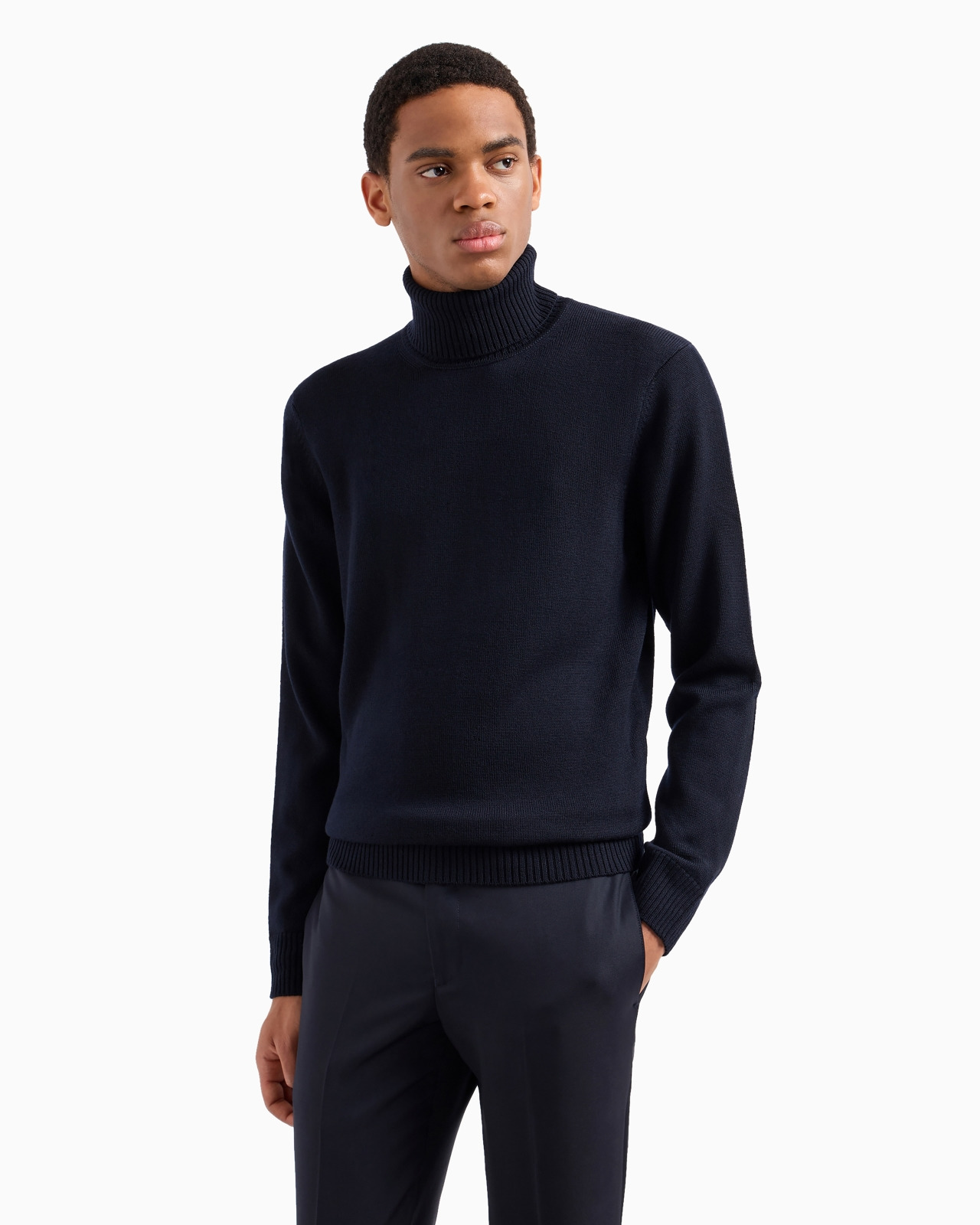 Virgin-wool, regular-fit mock-neck jumper - 4