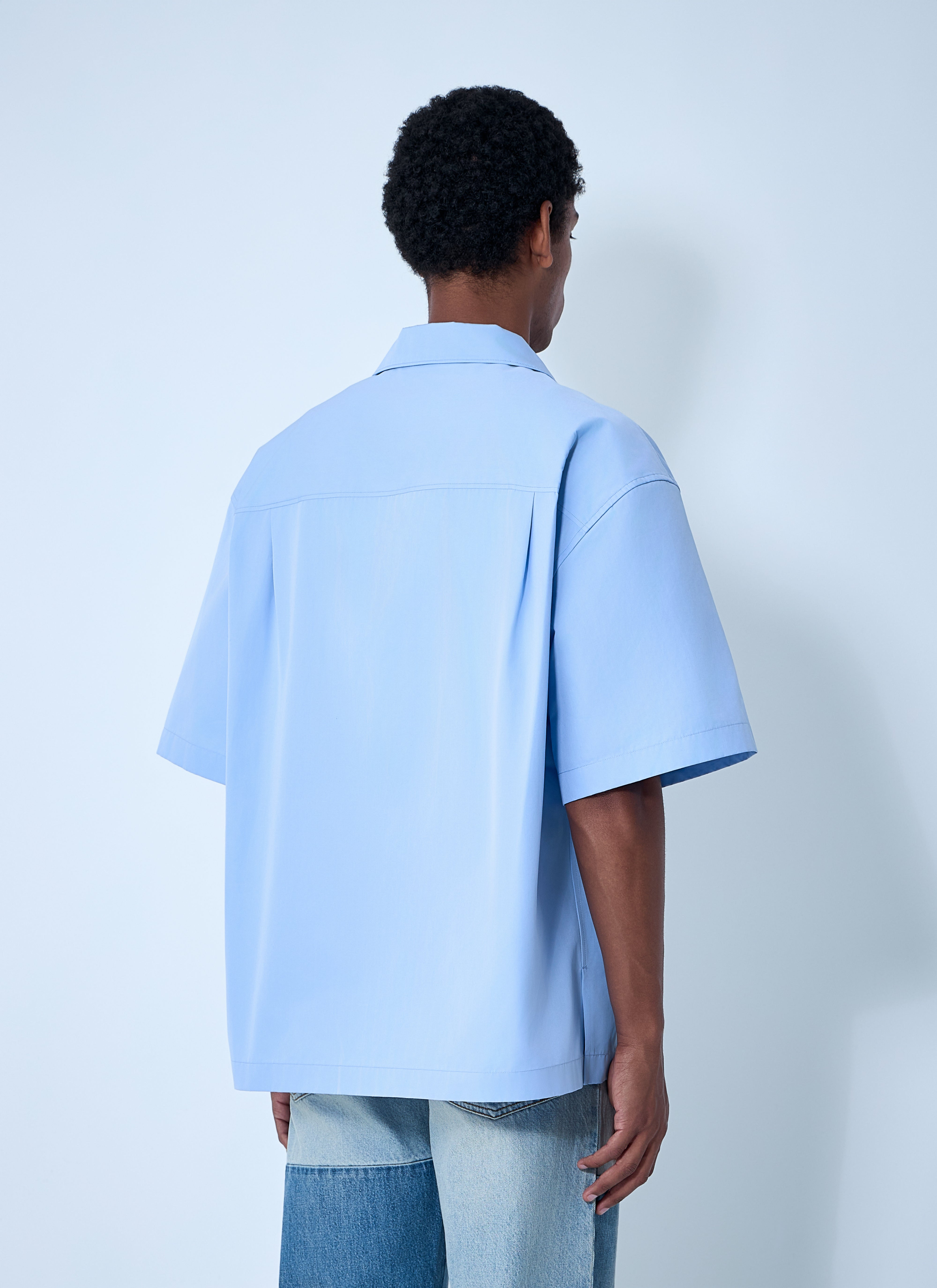 Gucci Men Logo Embroidery Camp Collar Shirt - 4