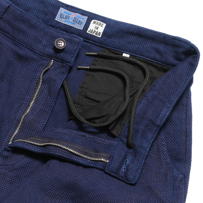 BLUE BLUE JAPAN - Honai Nijuori-Sashiko Tuck Wide Pants - 1020598 8
