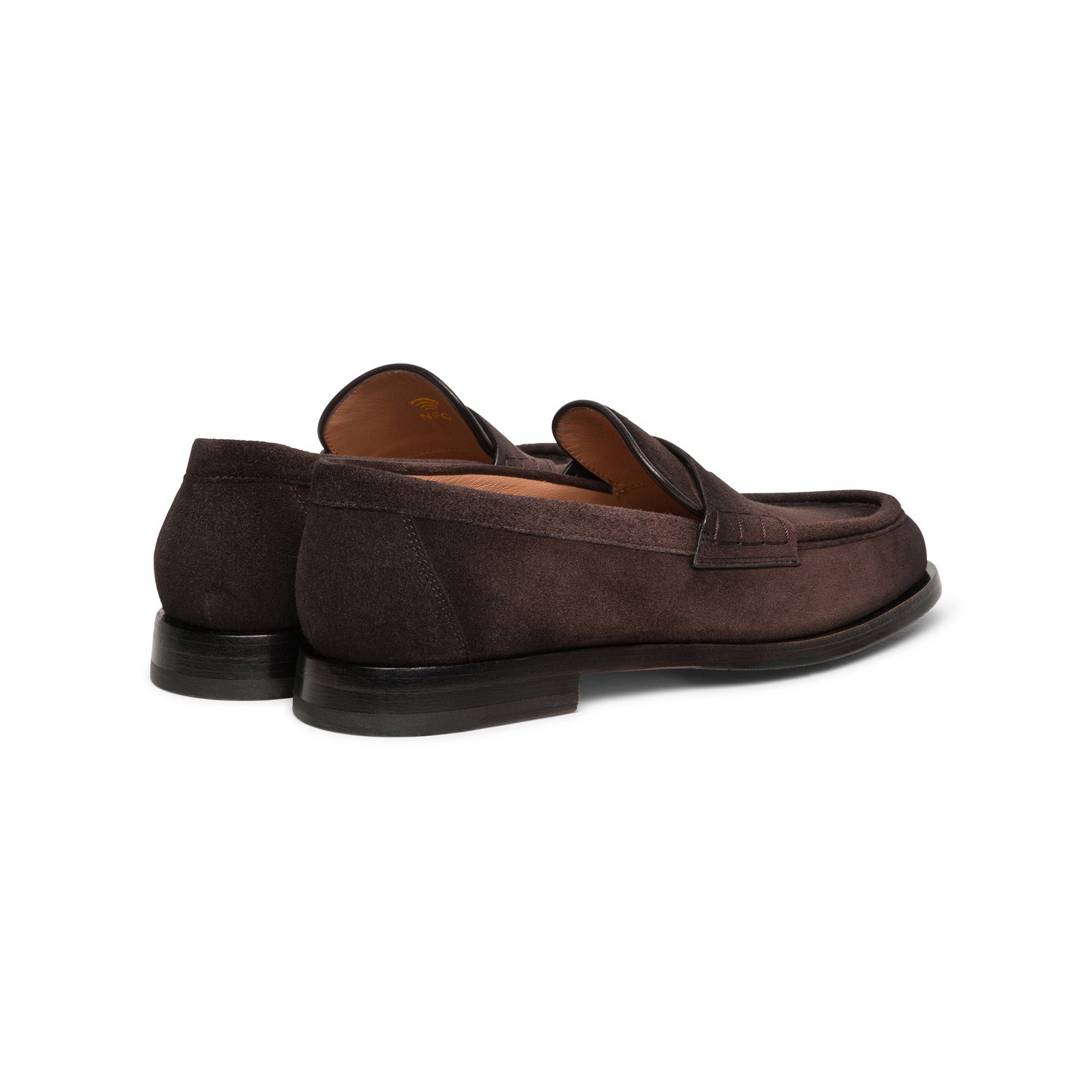 Women's dark brown suede penny loafer - 3