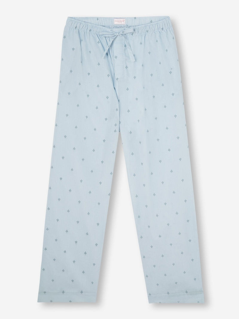 Men's Lounge Pants Nelson 100 Cotton Batiste Blue 1