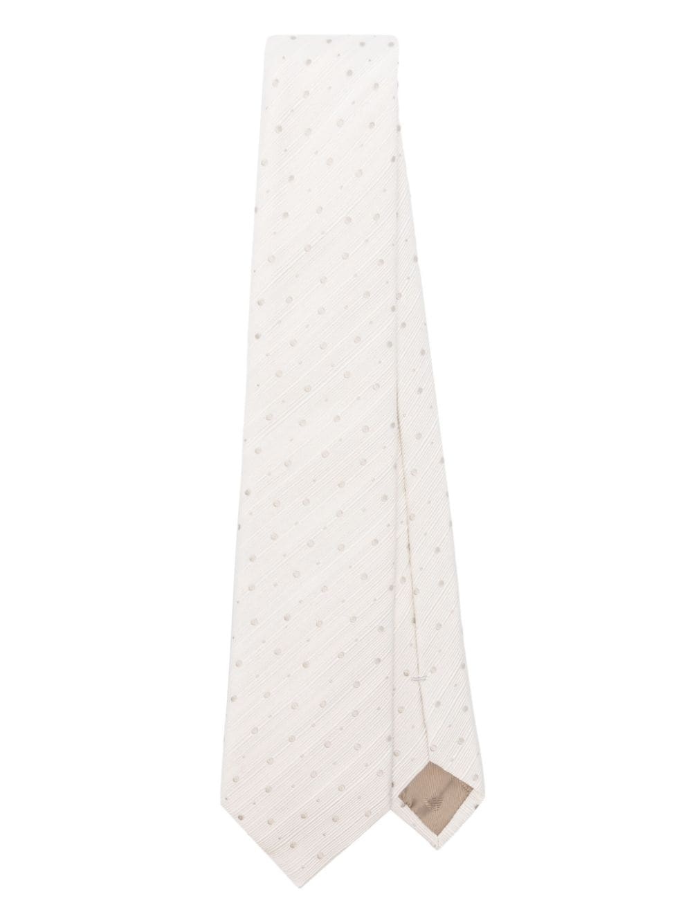 polka dot textured tie - 1