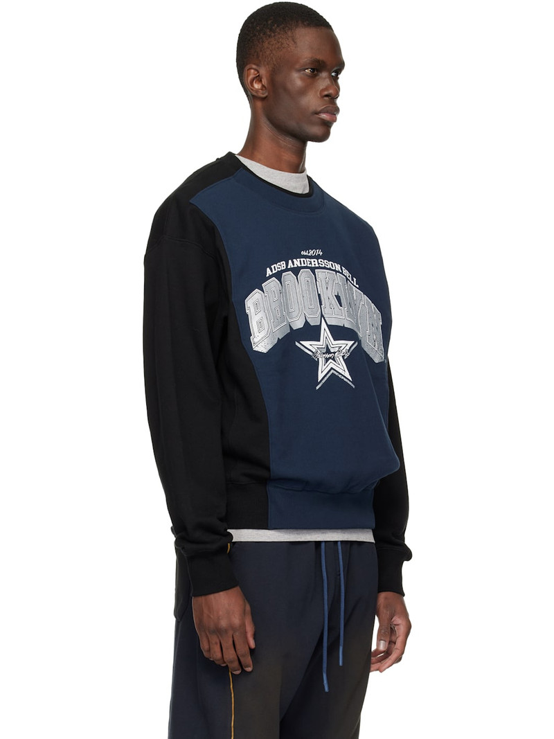 Black & Navy Arch Logo Layered Sweatshirt 2