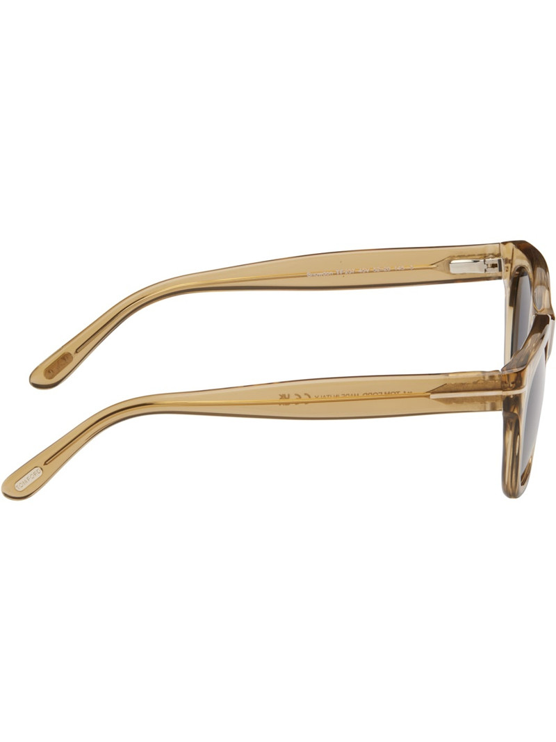 TOM FORD Tan Snowden Sunglasses outlook