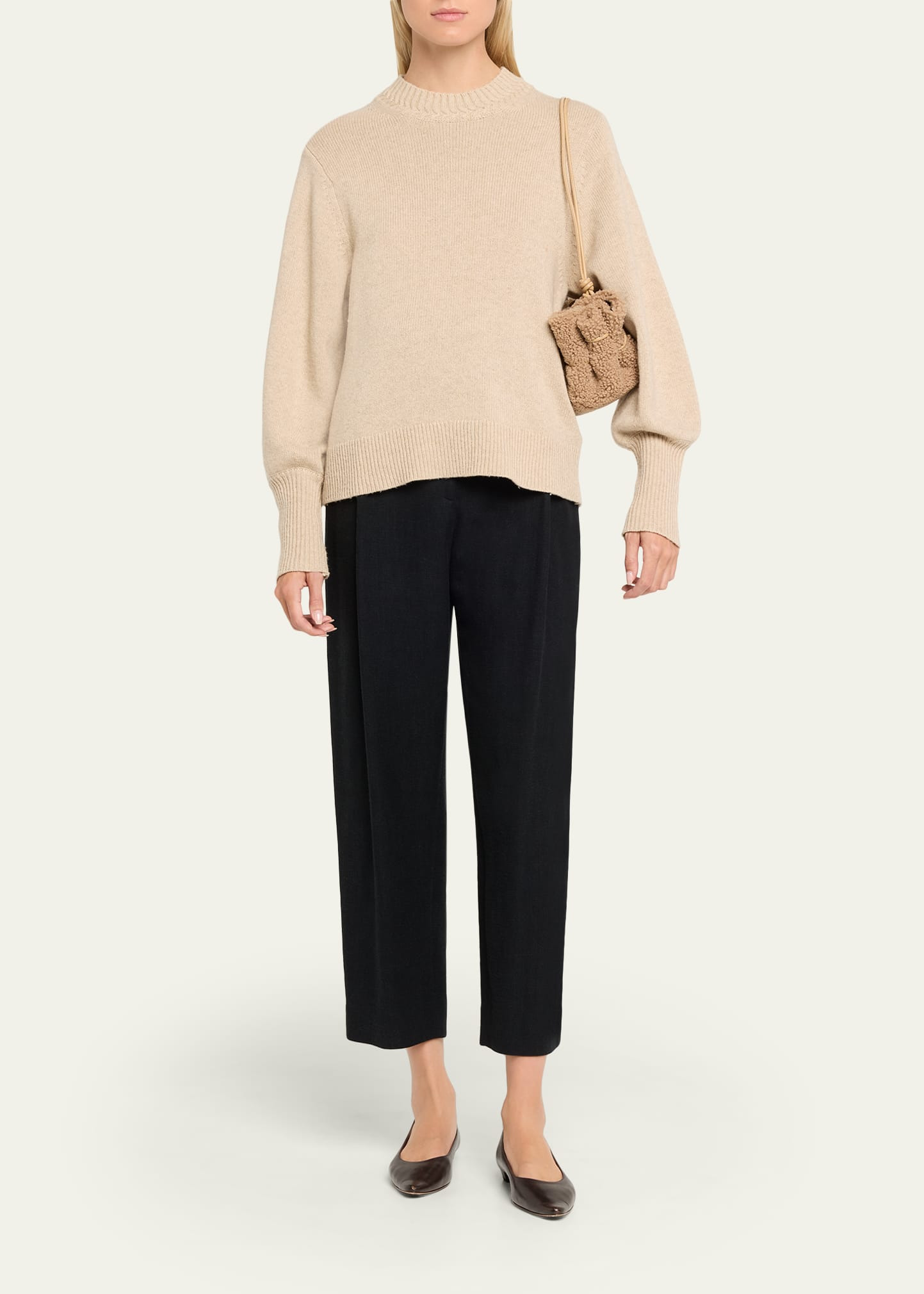 Arta Mini Shearling Top-Handle Bag - 6