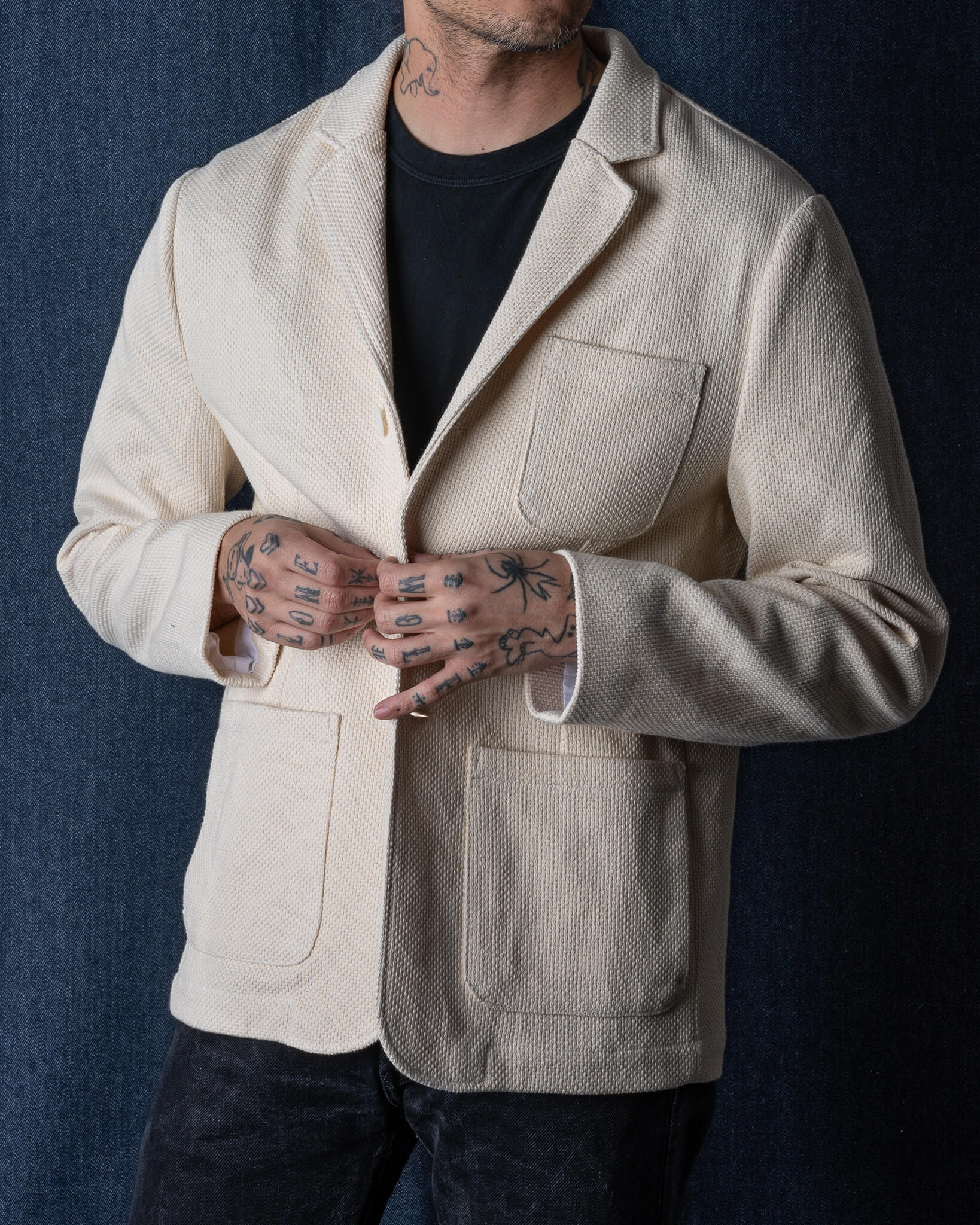 STF-SBZR-KIB SaturdayTypeFever - Sashiko Blazer - Kibata - 6