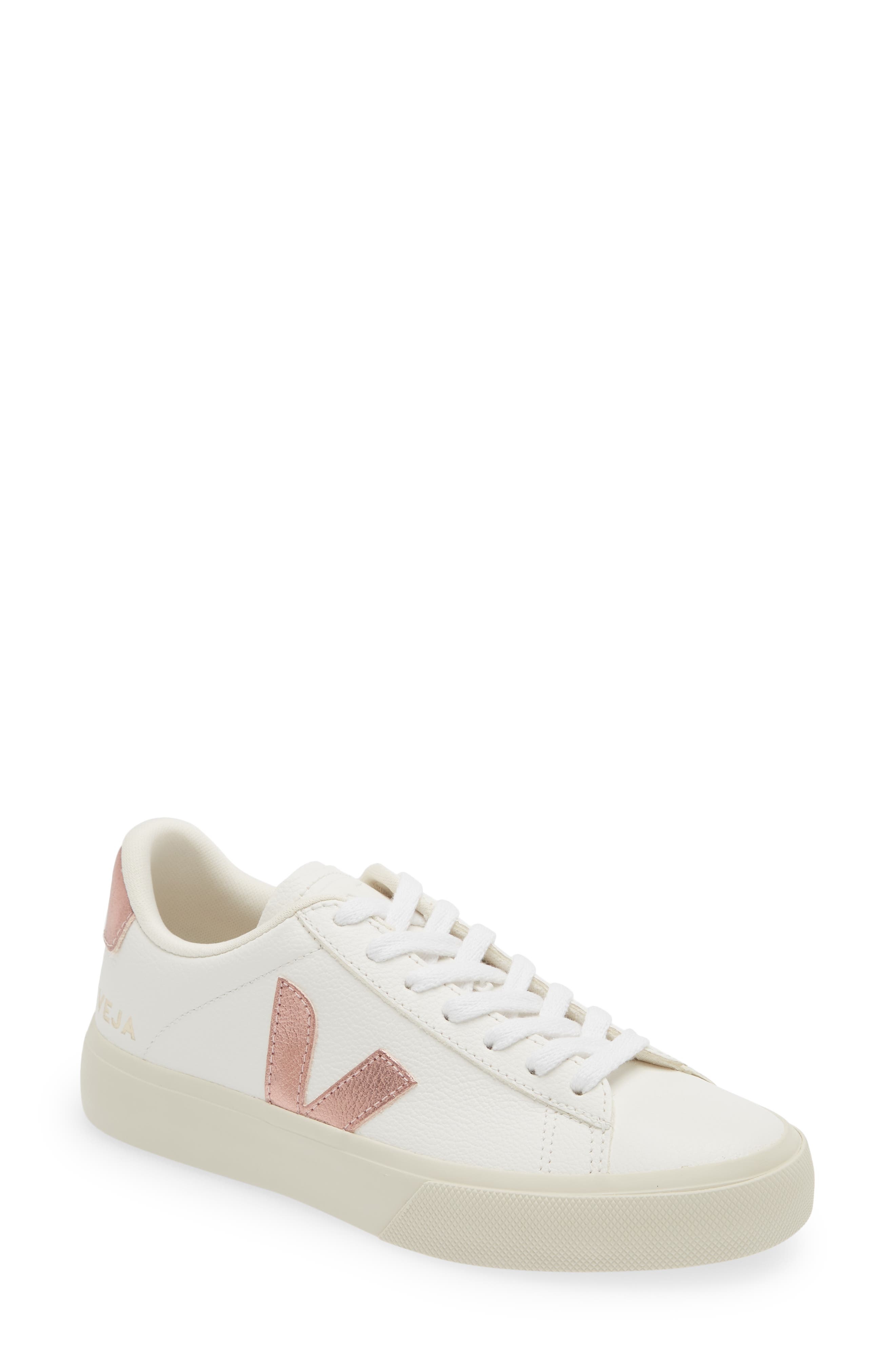 Veja Campo Chrome Free Leather Sneaker in Extra-White Nacre at Nordstrom - 1