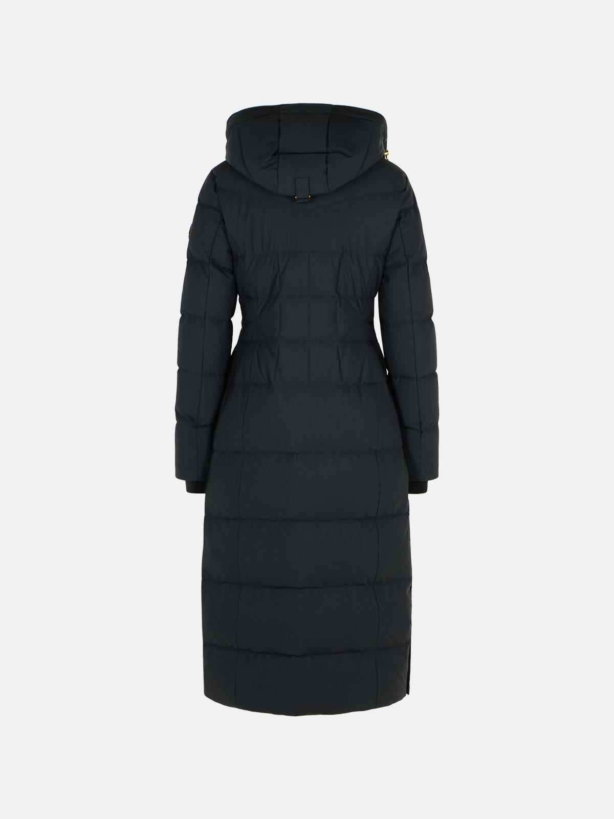 'JOCADA' LONG BLACK POLYAMIDE BLEND DOWN JACKET - 3