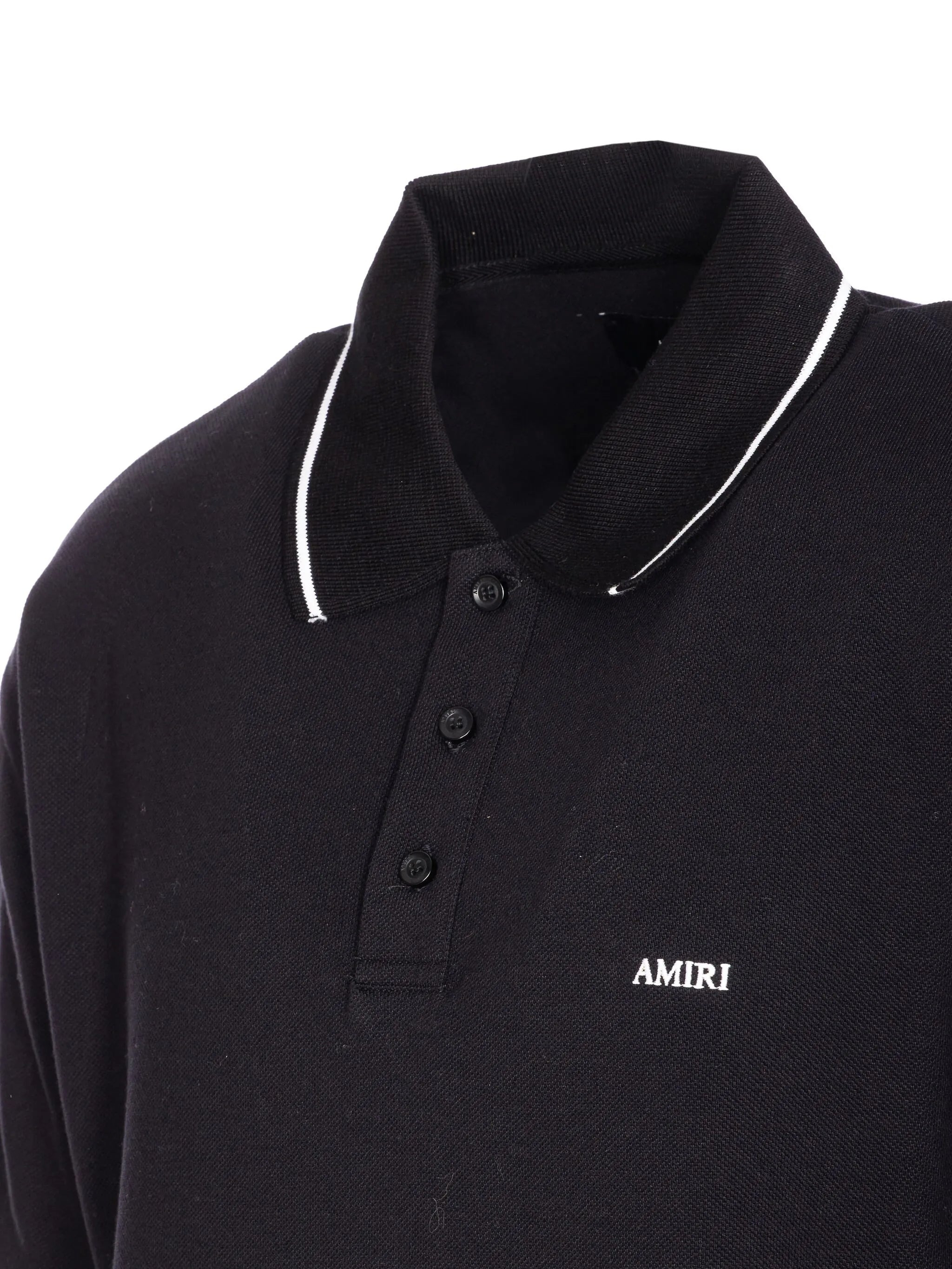 contrasting-trim polo shirt - 3