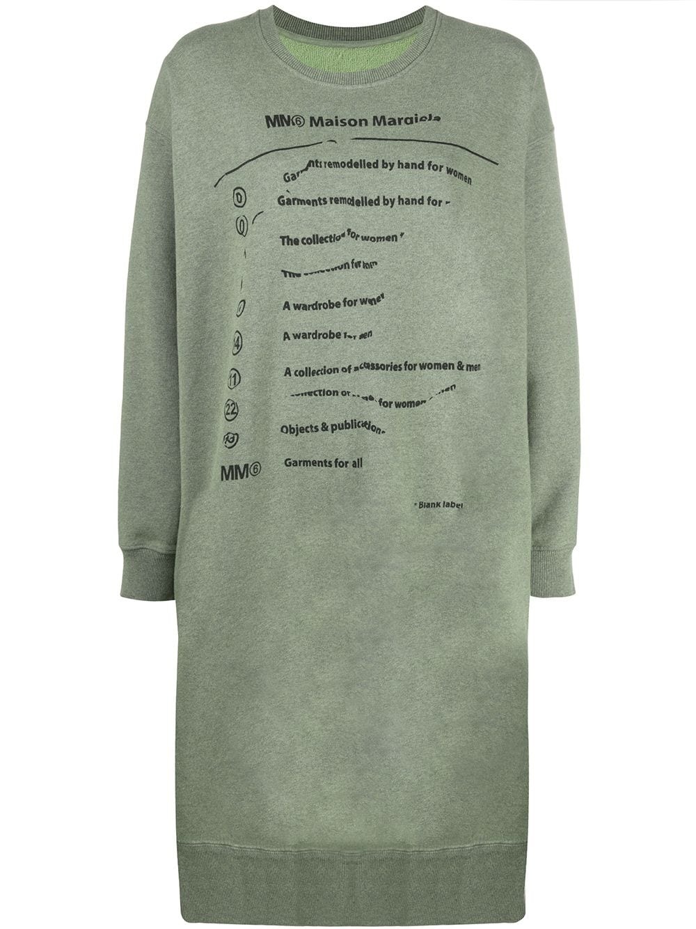 Explanation-print sweatshirt dress - 1