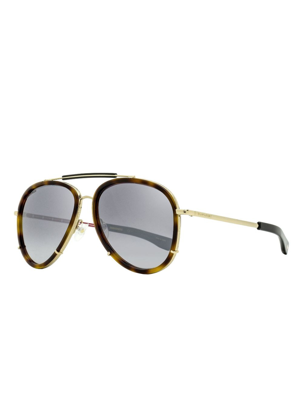 double-bridge pilot-frame sunglasses - 2