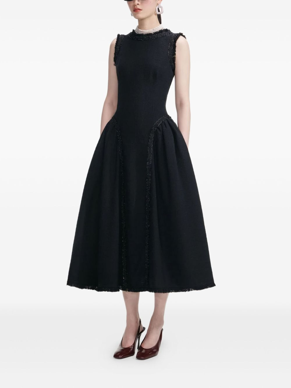 embellished tweed dress - 2