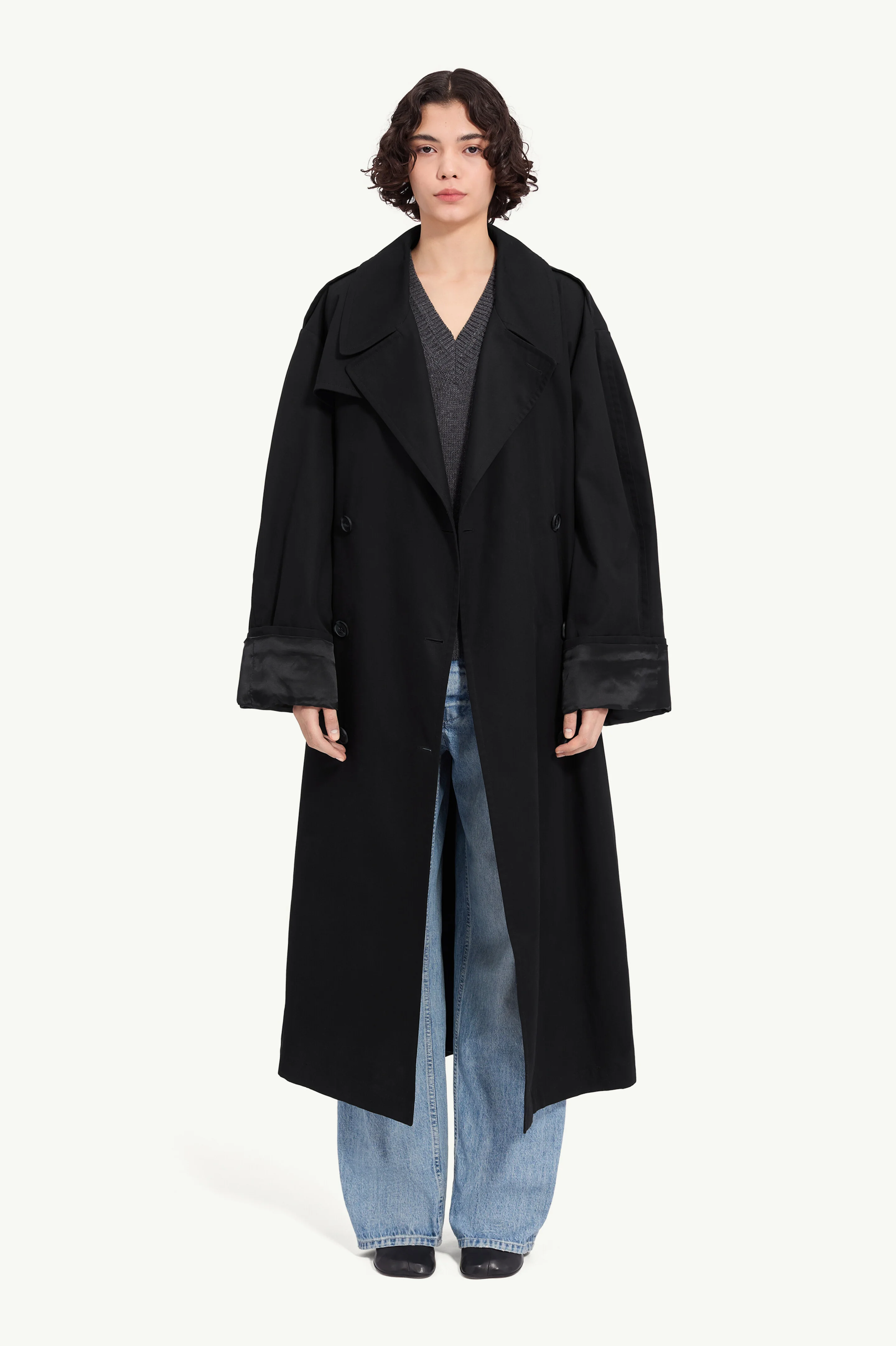 Cotton twill trench coat - 1