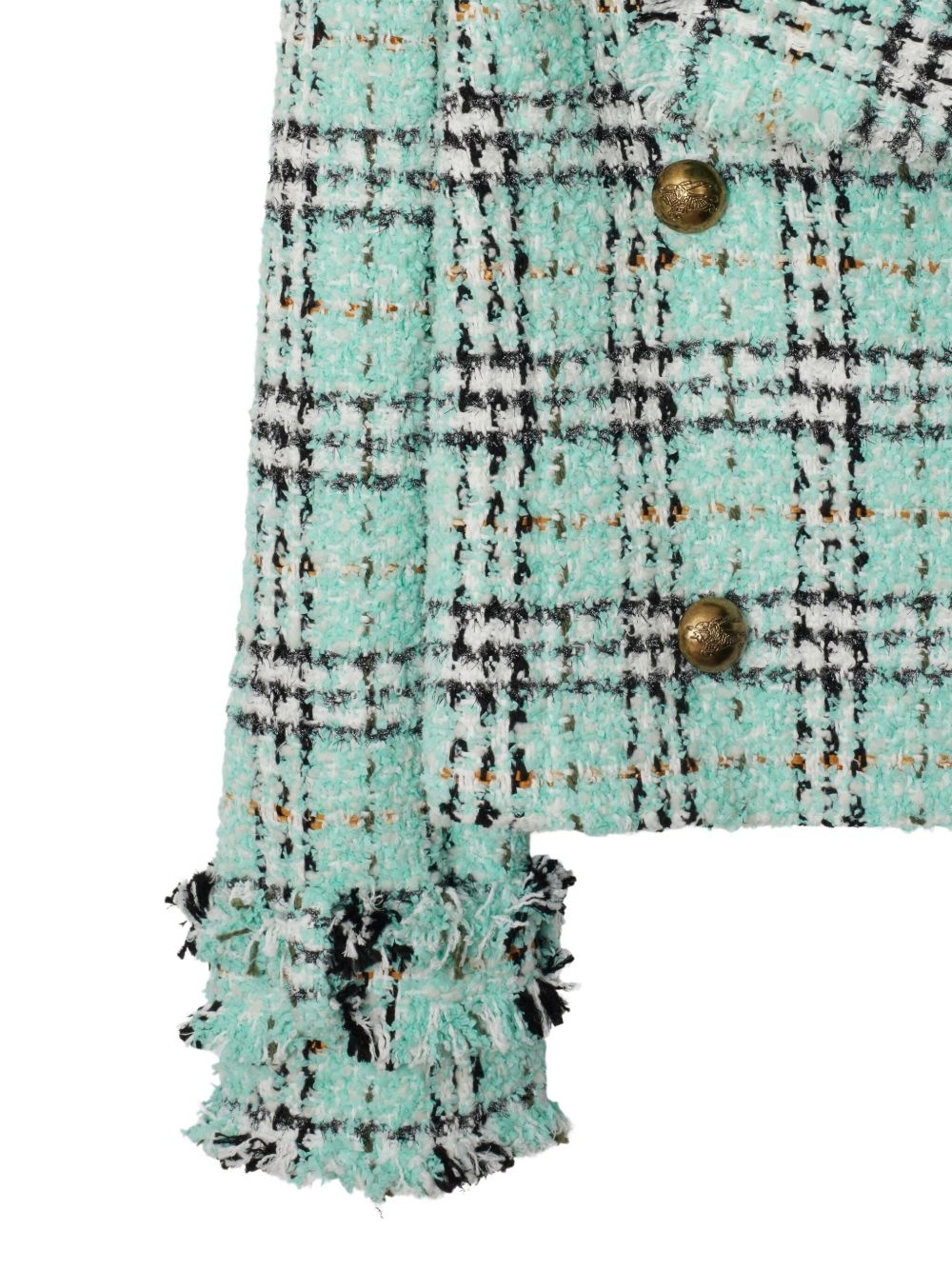 checked bouclé jacket - 2