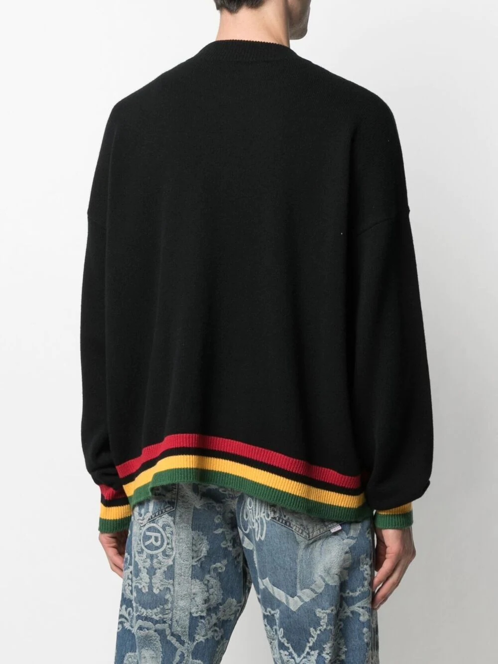 striped-edge logo jumper - 4