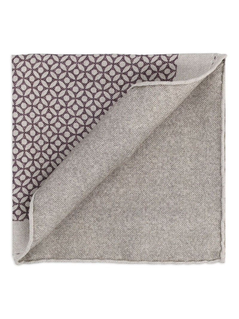 Brunello Cucinelli geometric-print poquet square outlook