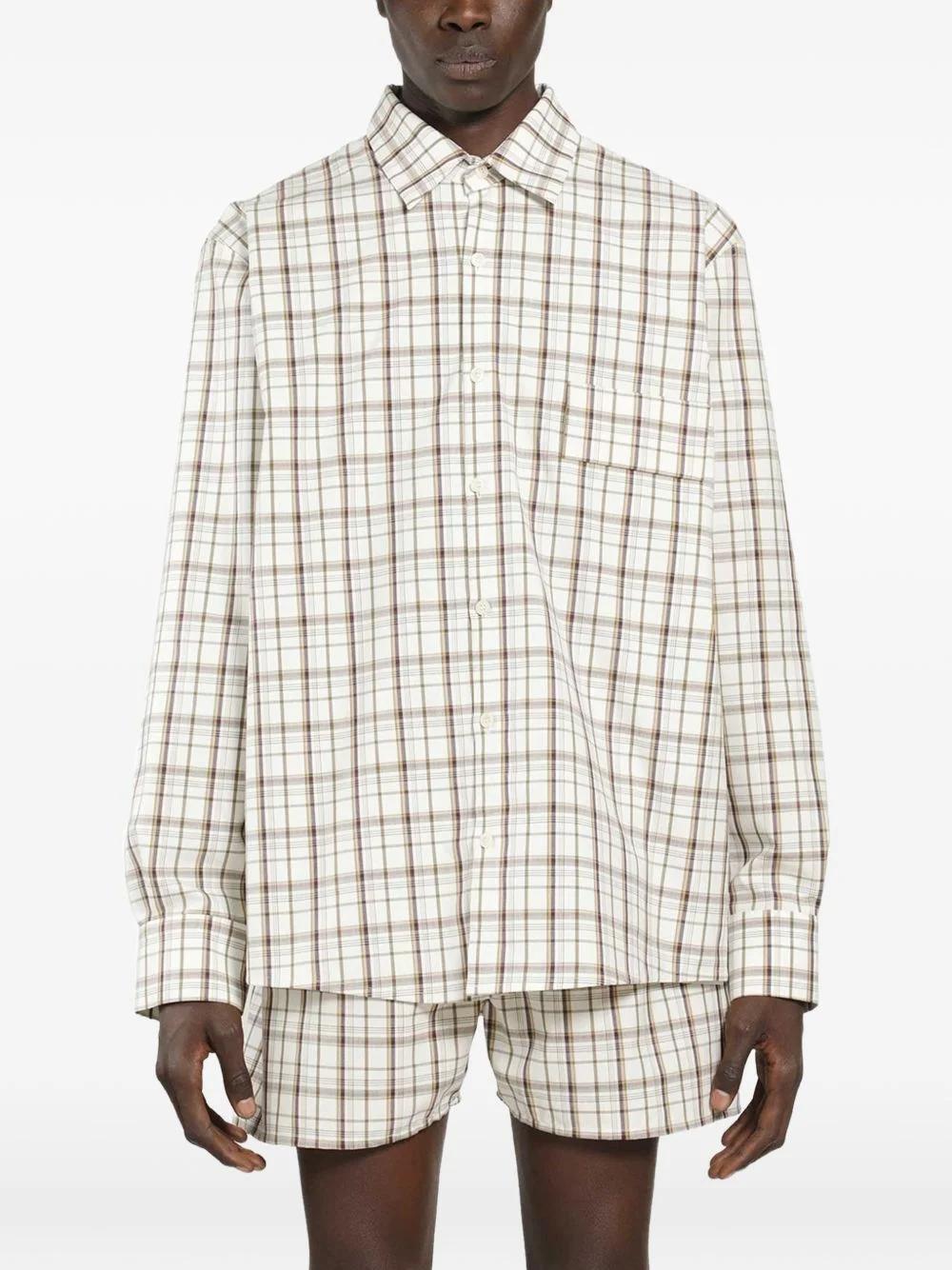 check-pattern shirt - 1