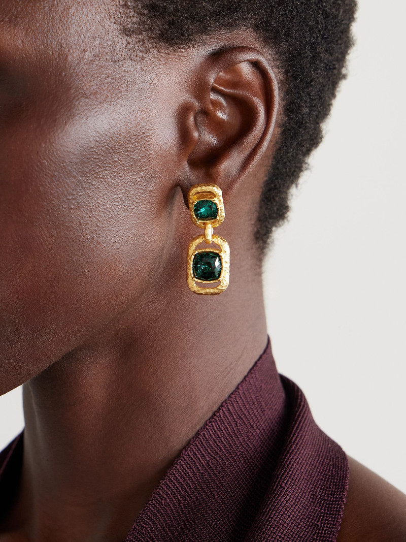 Oscar de la Renta Gold-tone crystal earrings Gold outlook