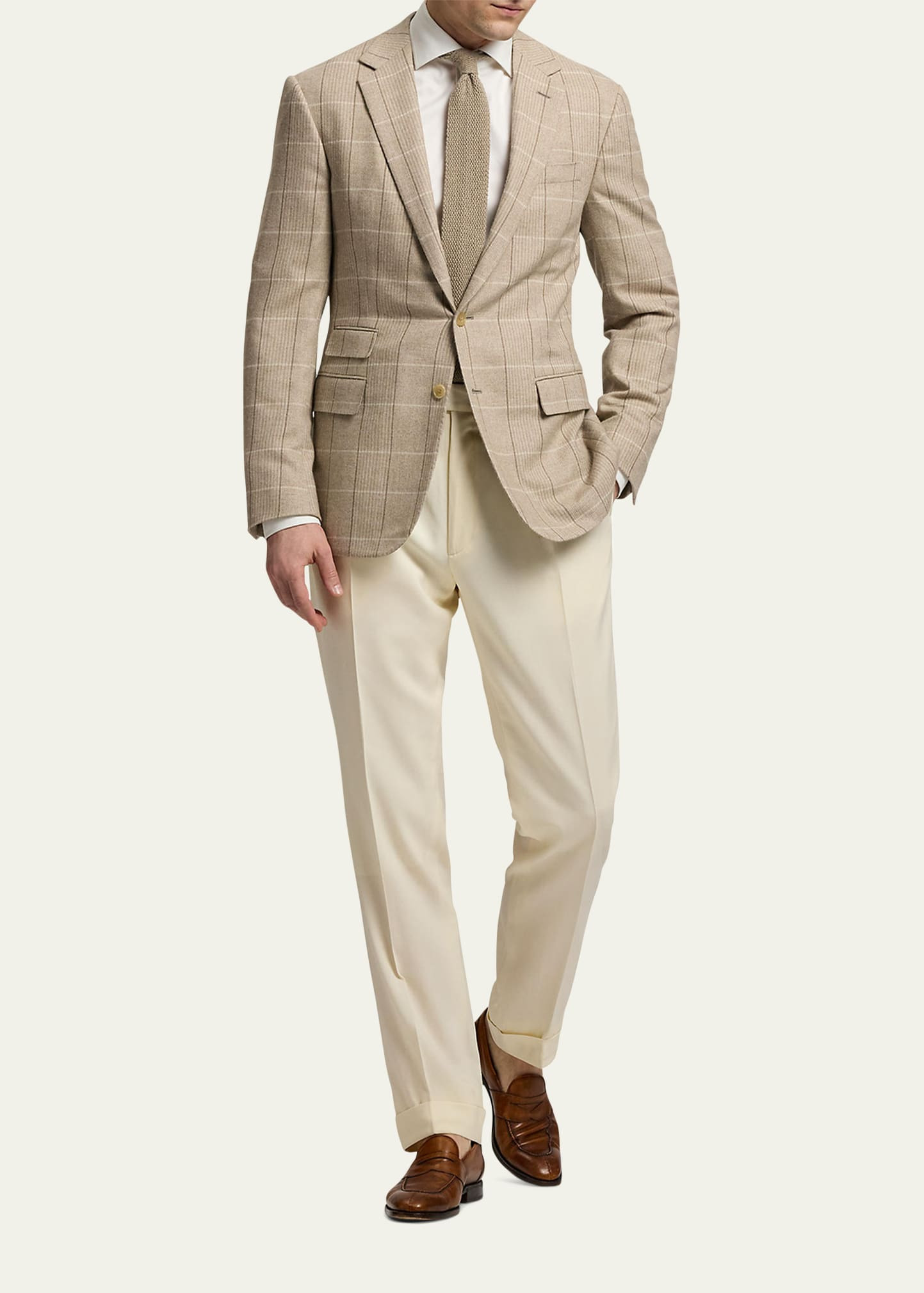 Men's Kent Wool, Silk, and Cashmere Check Sport Coat - 2