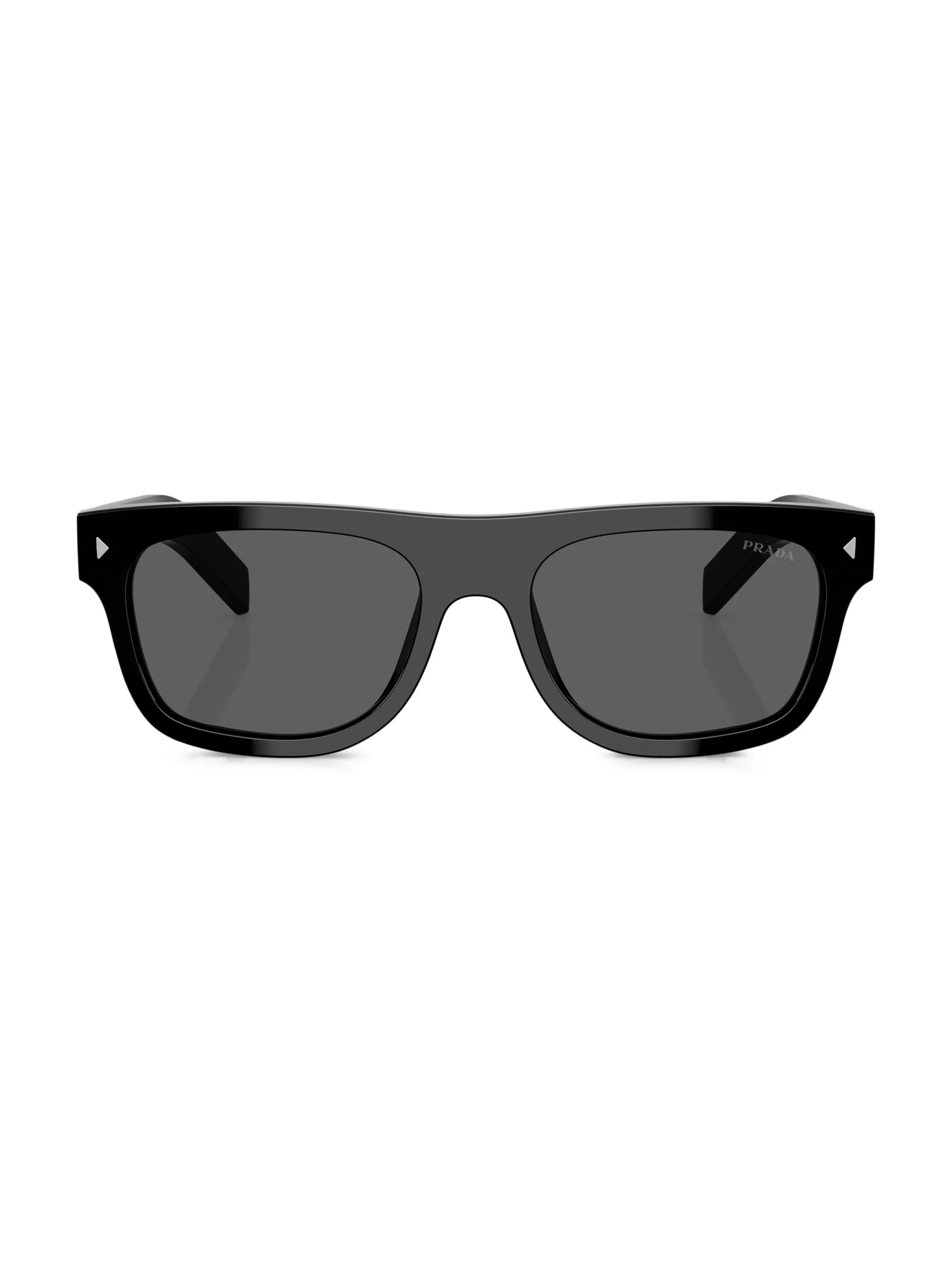 Men's 55MM Pillow Sunglasses - Black - 1