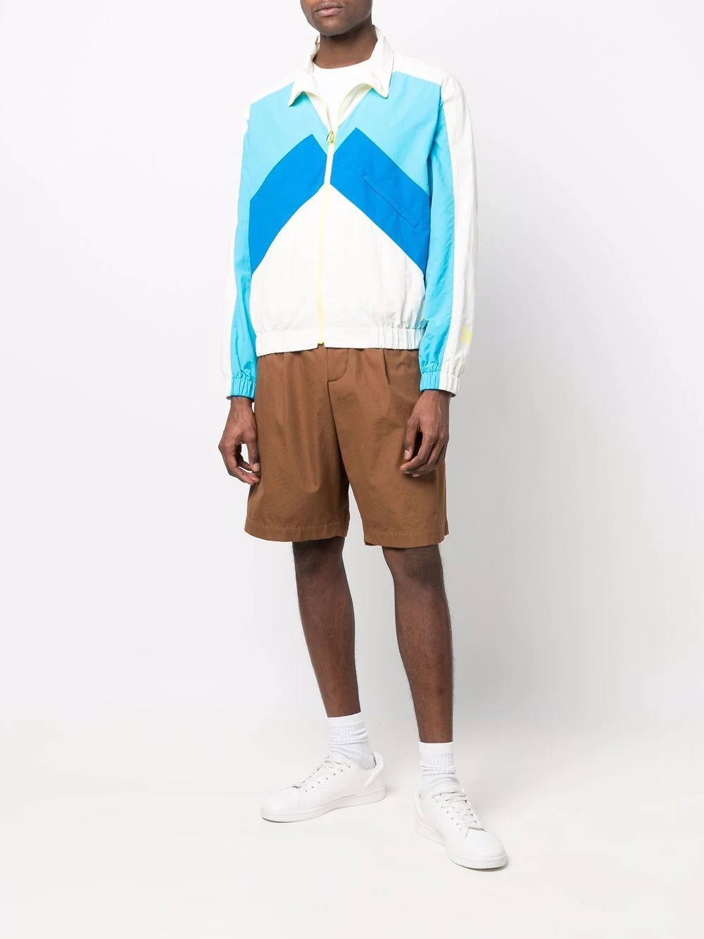 colour-block panelled windbreaker - 2