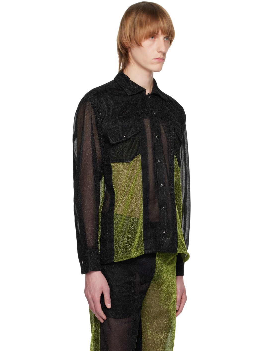 Black & Green Sparkly Shirt - 2