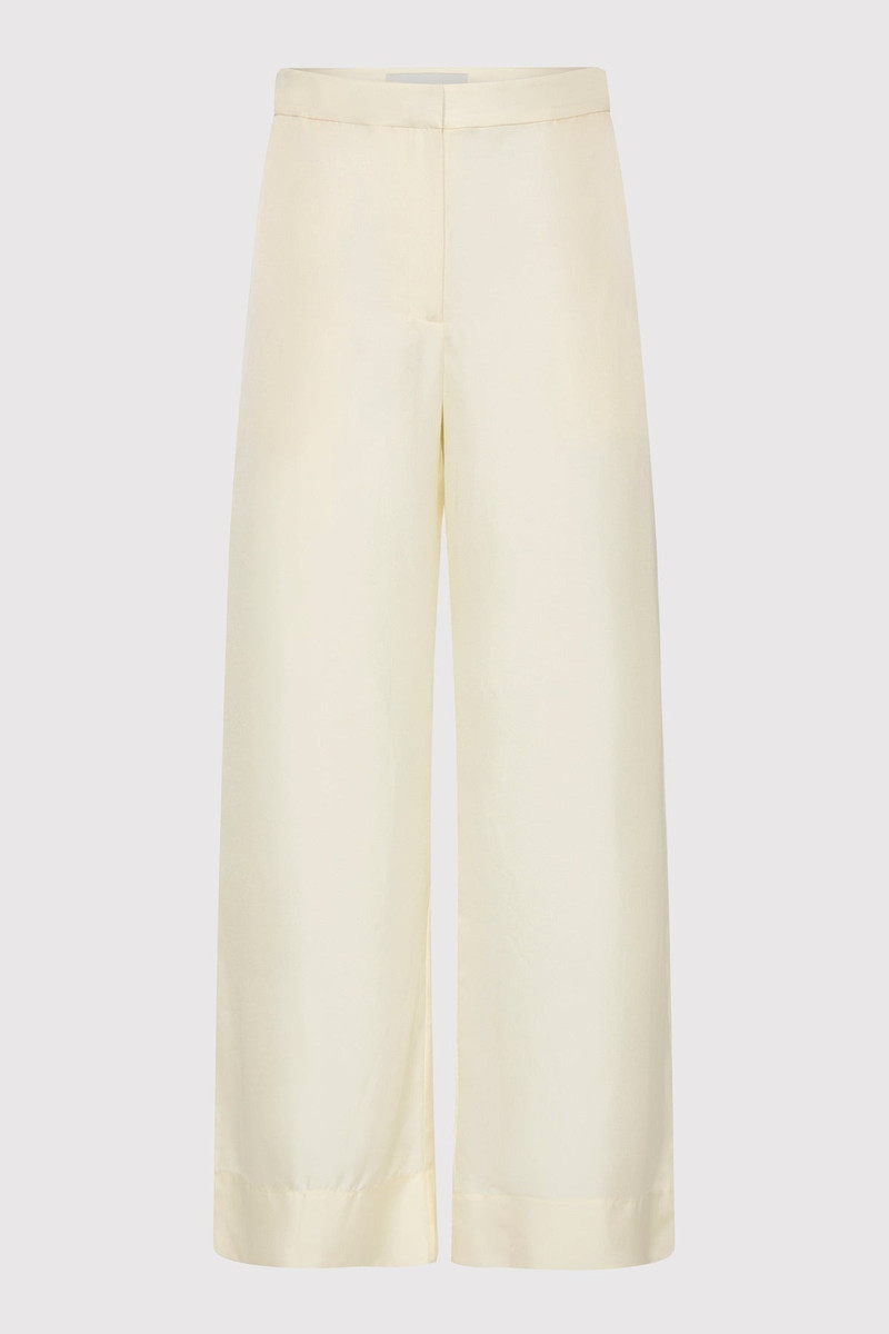 Silk Twill Pants - Milk 1